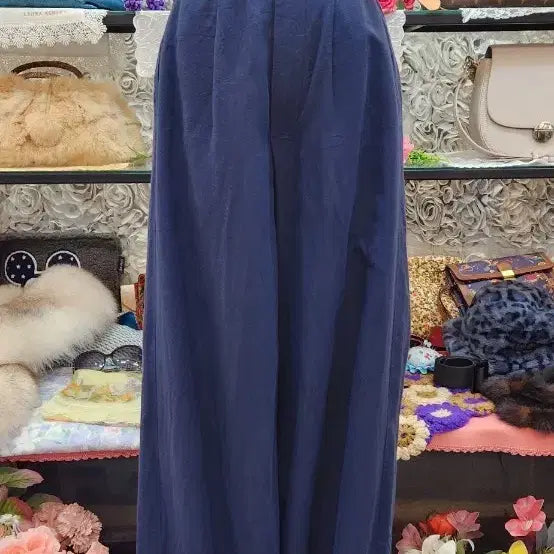 [BUNJANG] CHEER Linen Blend Wide Trousers (Size 66-77) / CHEER 마혼방 핀턱 와이드팬츠(66~77)