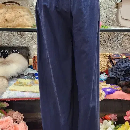 [BUNJANG] CHEER Linen Blend Wide Trousers (Size 66-77) / CHEER 마혼방 핀턱 와이드팬츠(66~77)