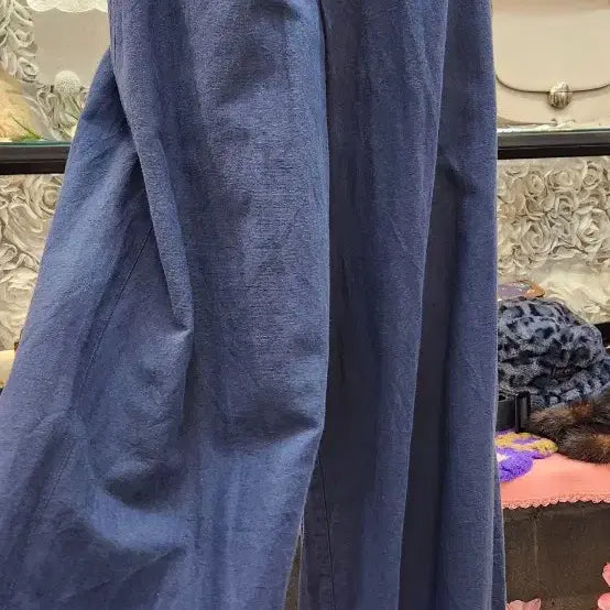 [BUNJANG] CHEER Linen Blend Wide Trousers (Size 66-77) / CHEER 마혼방 핀턱 와이드팬츠(66~77)