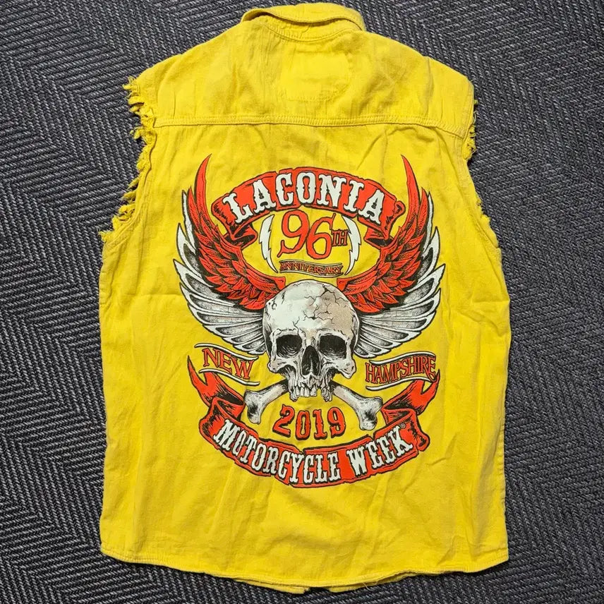 [SOLD OUT] Laconia 컷오프 2019 기념 빈티지 데님 베스트(L)