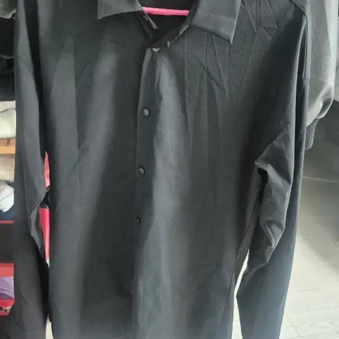 [BUNJANG] Black Long Sleeve Shirt / 블랙 긴팔셔츠