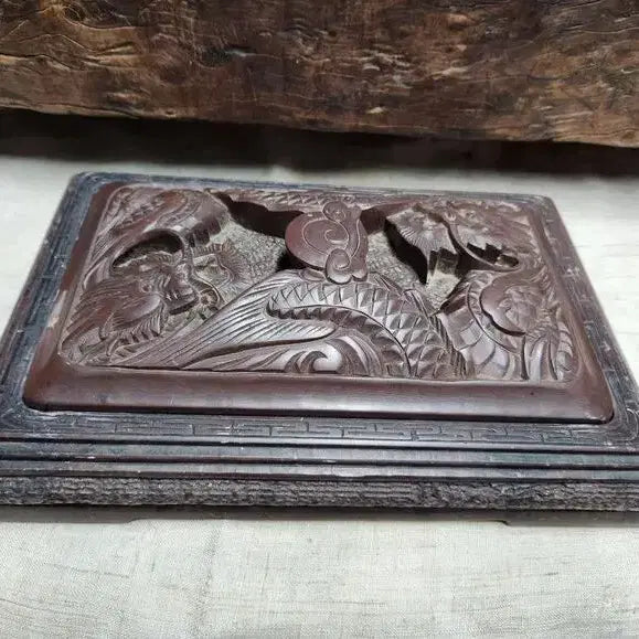 [BUNJANG] Boryeong Dragon Motif Step Stone Inkstone / 보령 용문양 단계석벼루