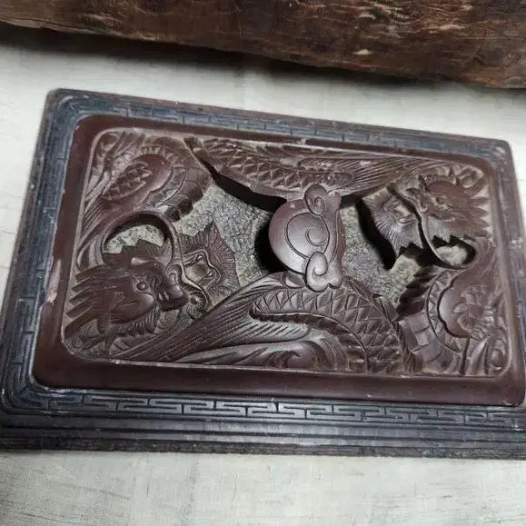 [BUNJANG] Boryeong Dragon Motif Step Stone Inkstone / 보령 용문양 단계석벼루