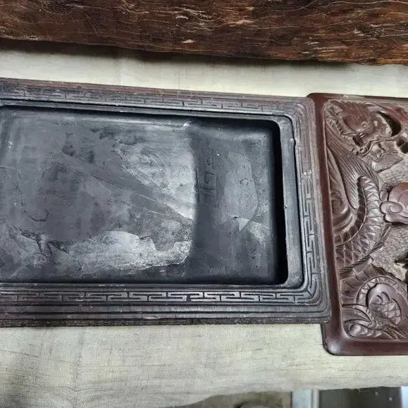 [BUNJANG] Boryeong Dragon Motif Step Stone Inkstone / 보령 용문양 단계석벼루