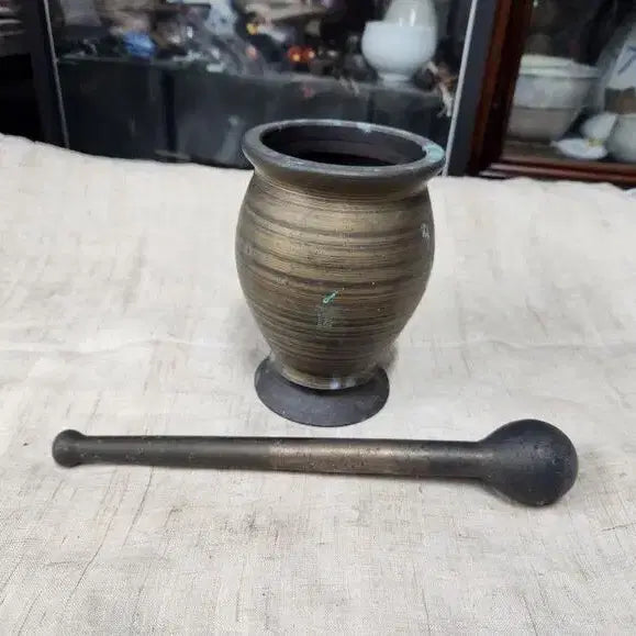 [BUNJANG] Brass Mortar and Pestle Set / 신주로 만든 동약절구입니다..