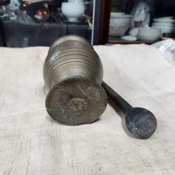 [BUNJANG] Brass Mortar and Pestle Set / 신주로 만든 동약절구입니다..