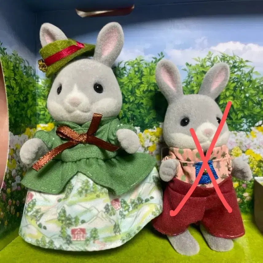 [BUNJANG] Sylvanian Families Fluffy Rabbit Family Parents / 실바니안 솜토끼 가족 부모