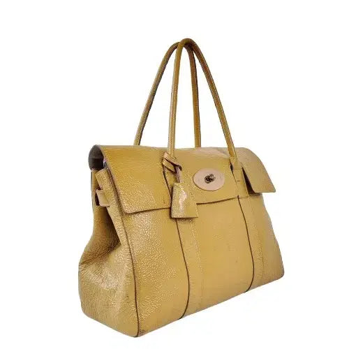 [BUNJANG] Mulberry Bayswater Classic Patent Leather Mustard Bag / 정품 멀버리 베이스워터 클래식 페이던트가죽 머스터드