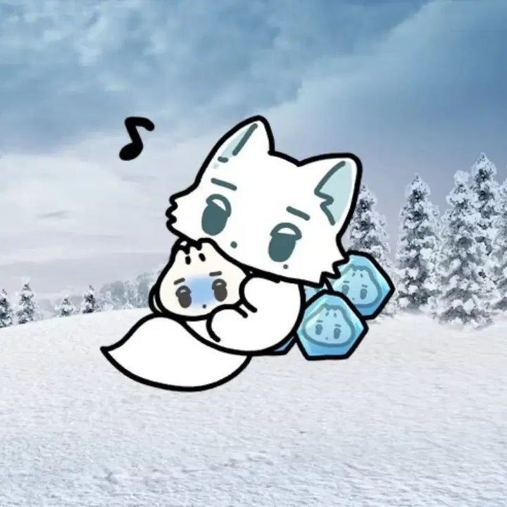 [BUNJANG] aespa Winter Jikjik-i Arctic Fox Doll / 에스파 윈터 인형 북극여우 직직이 인형 양도 포카(서치용)