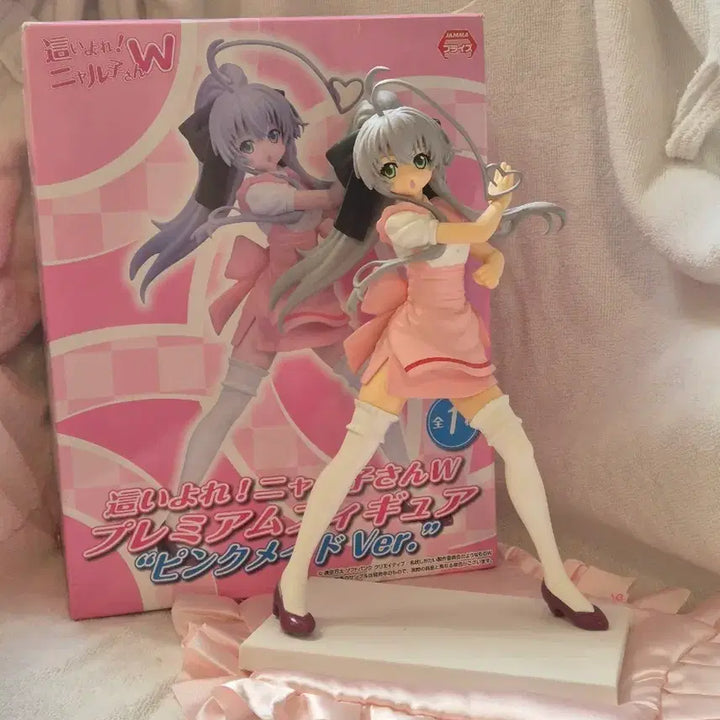 [BUNJANG] Nyarko-san Pink Maid Figure / 기어와라 냐루코양 핑크메이드 피규어 고전
