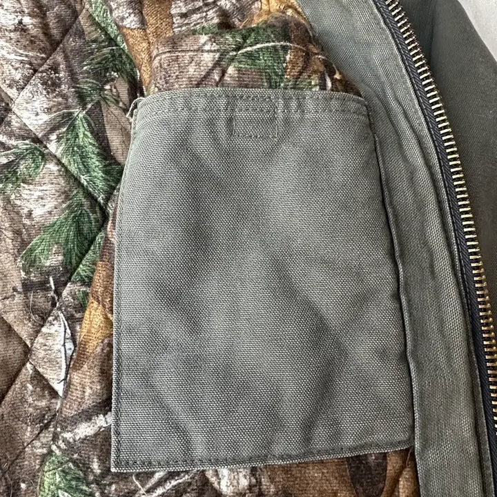 [BUNJANG] Carhartt Active Hooded Jacket Olive Green Camo L / 칼하트 액티브 자켓 후드 올리브그린 카모 L