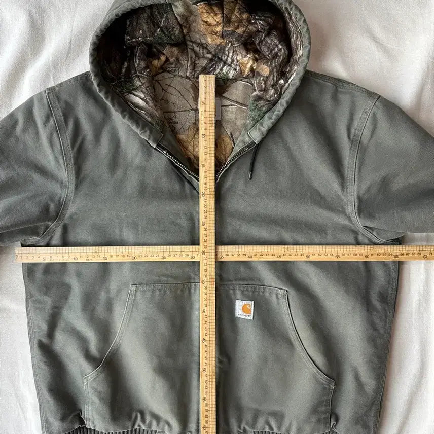 [BUNJANG] Carhartt Active Hooded Jacket Olive Green Camo L / 칼하트 액티브 자켓 후드 올리브그린 카모 L