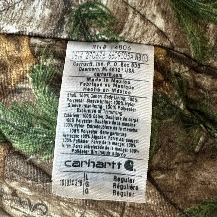 [BUNJANG] Carhartt Active Hooded Jacket Olive Green Camo L / 칼하트 액티브 자켓 후드 올리브그린 카모 L