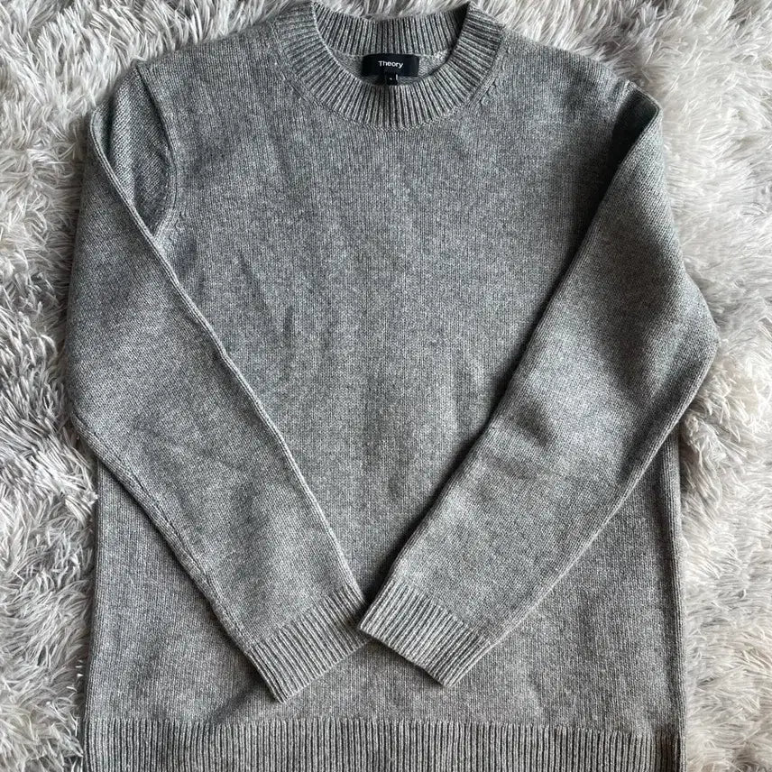 [BUNJANG] Theory Gray Cashmere Knit Sweater / Theory 띠어리 그레이 니트 스웨터 캐시미어100