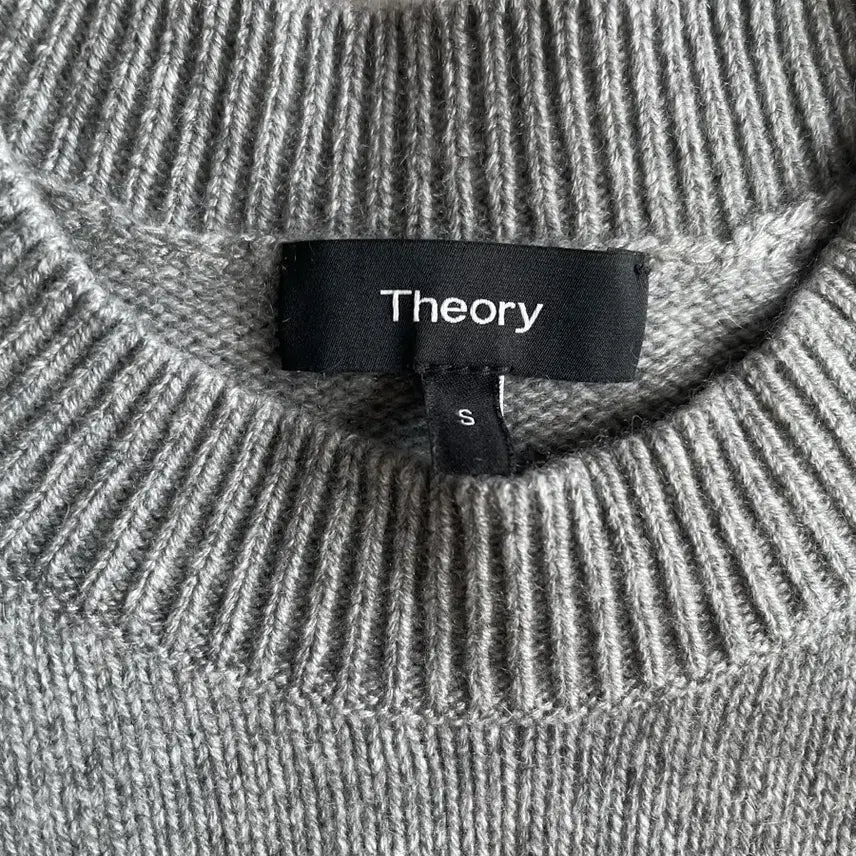 [BUNJANG] Theory Gray Cashmere Knit Sweater / Theory 띠어리 그레이 니트 스웨터 캐시미어100