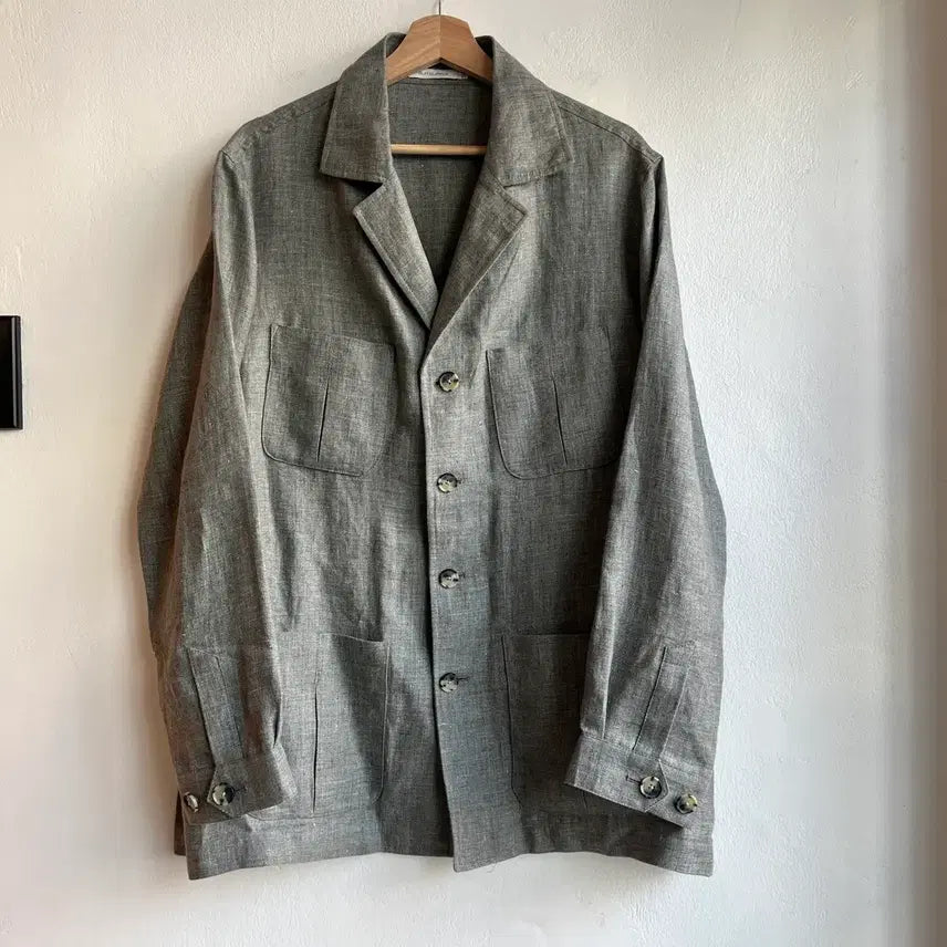 [BUNJANG] Suit Supply Linen Safari Jacket / 수트서플라이 리넨 사파리 자켓 ( 40 )