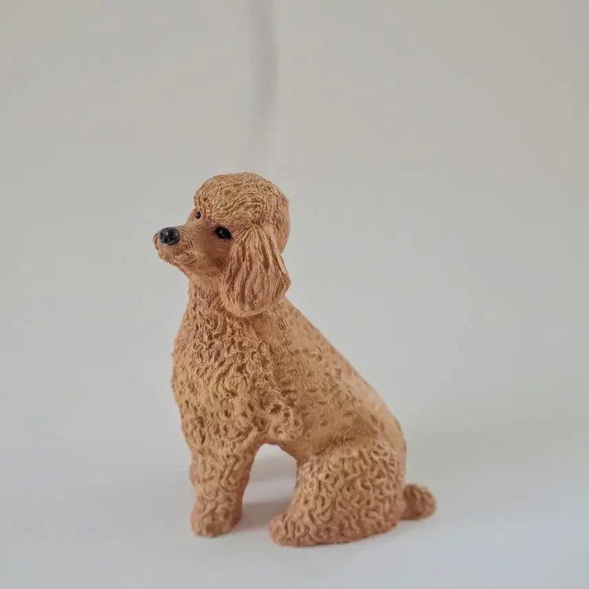 [BUNJANG] Vintage Brown Poodle Figurine / 빈티지 강아지 갈색푸들 피겨린