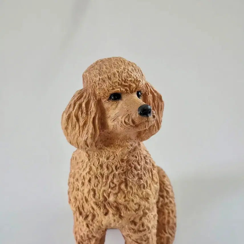 [BUNJANG] Vintage Brown Poodle Figurine / 빈티지 강아지 갈색푸들 피겨린