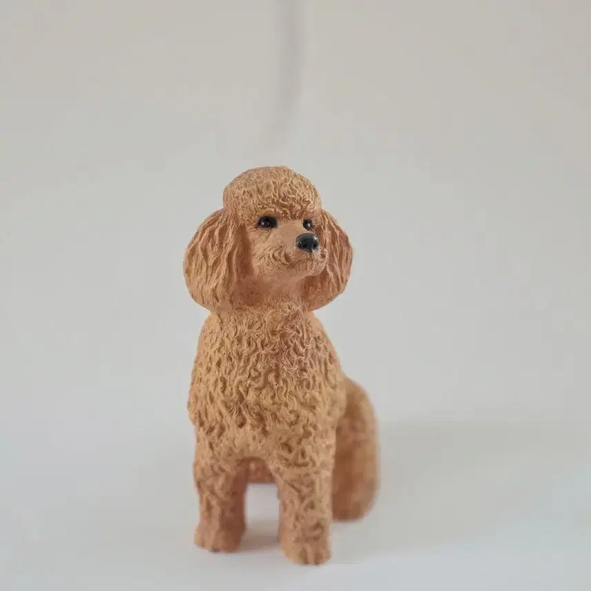 [BUNJANG] Vintage Brown Poodle Figurine / 빈티지 강아지 갈색푸들 피겨린