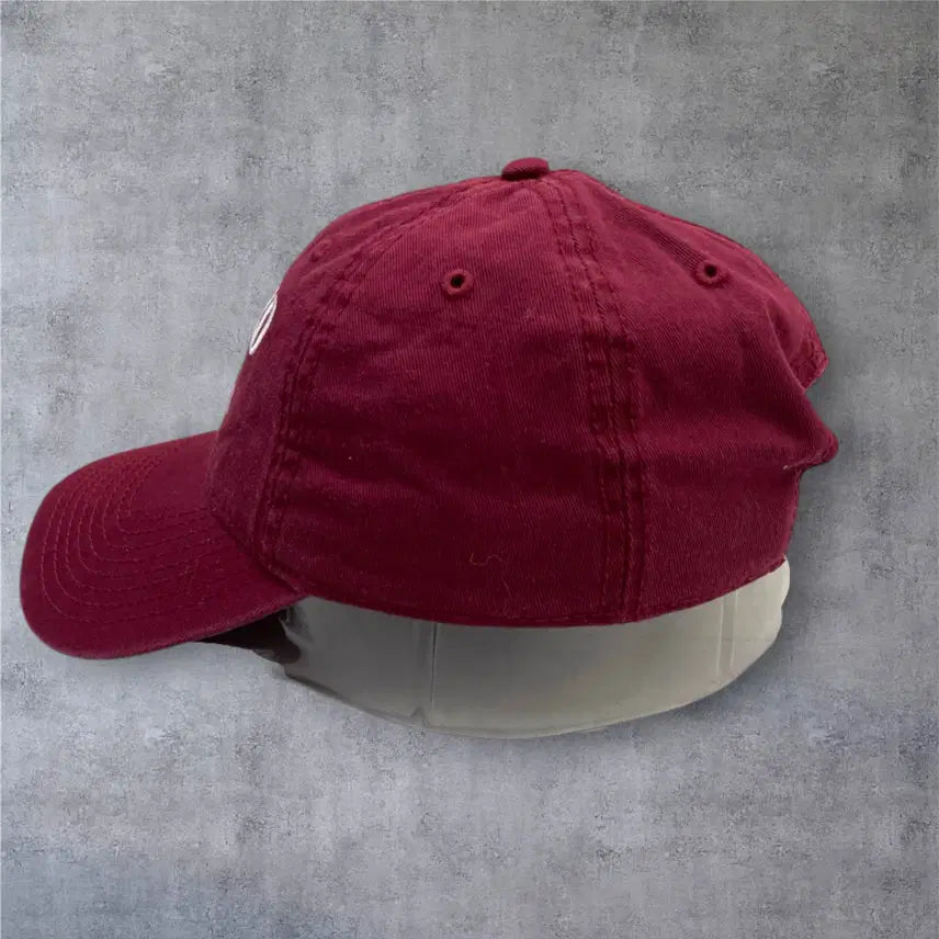 [BUNJANG] Harvard Classic Logo Embroidered Ball Cap / 하버드 버건디 클래식 로고 자수 볼캡 모자