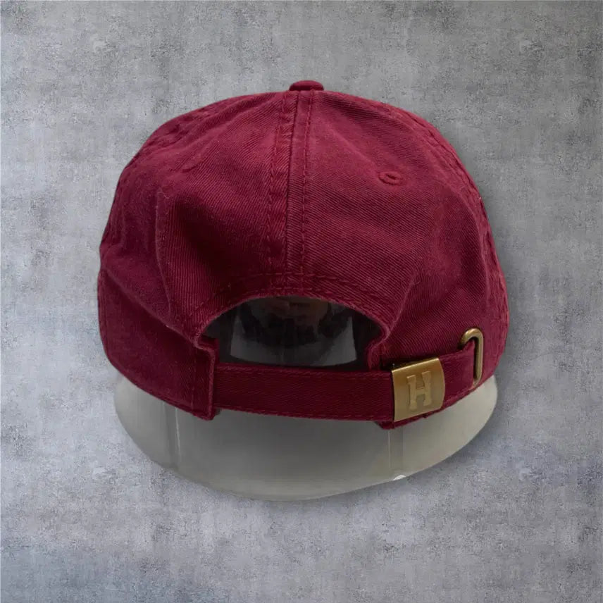 [BUNJANG] Harvard Classic Logo Embroidered Ball Cap / 하버드 버건디 클래식 로고 자수 볼캡 모자