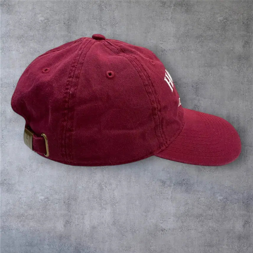 [BUNJANG] Harvard Classic Logo Embroidered Ball Cap / 하버드 버건디 클래식 로고 자수 볼캡 모자