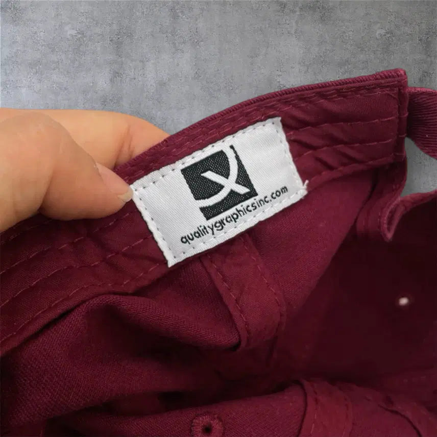 [BUNJANG] Harvard Classic Logo Embroidered Ball Cap / 하버드 버건디 클래식 로고 자수 볼캡 모자