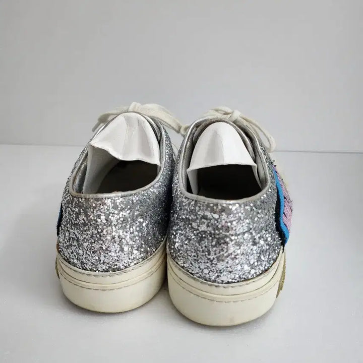 [BUNJANG] Miu Miu Glitter Sneakers (Silver/White) Shoes / 미우미우 글리터 스니커즈 운동화 36