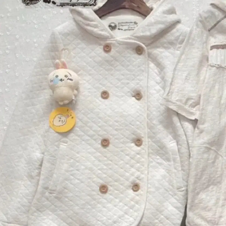 [BUNJANG] Vintage Mori Girl Quilted Hooded Jacket / 급처 ㅠ 일본 빈티지 모리걸 더블버튼 퀄팅 후드 자켓 코트