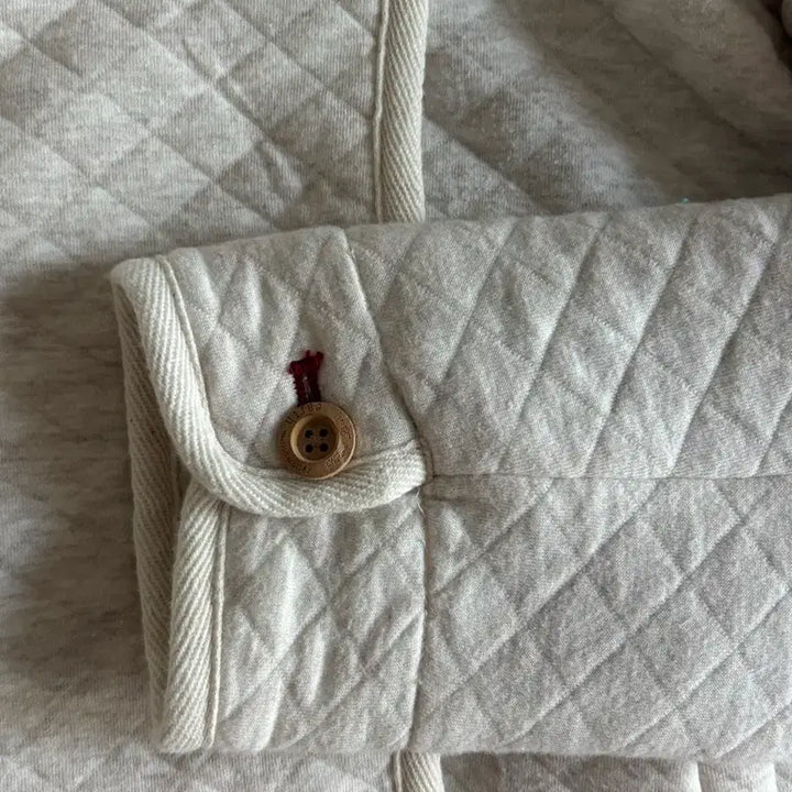 [BUNJANG] Vintage Mori Girl Quilted Hooded Jacket / 급처 ㅠ 일본 빈티지 모리걸 더블버튼 퀄팅 후드 자켓 코트