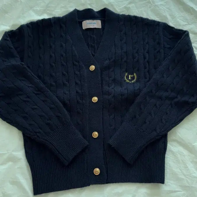 [BUNJANG] Rola Rola Navy Cropped Cardigan / [새상품]로라로라 네이비 크롭 가디건
