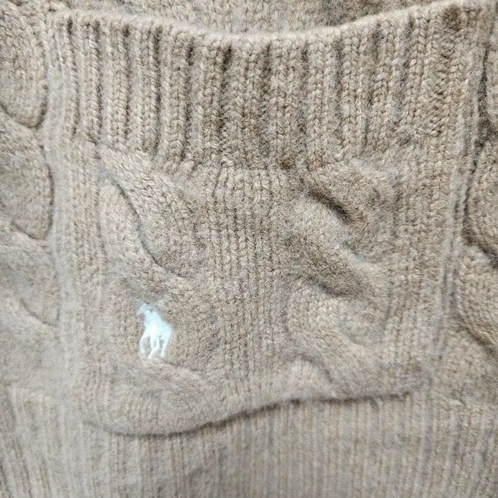 [BUNJANG] Polo 진베이지 Knit Cardigan / 폴로 진베지 니트