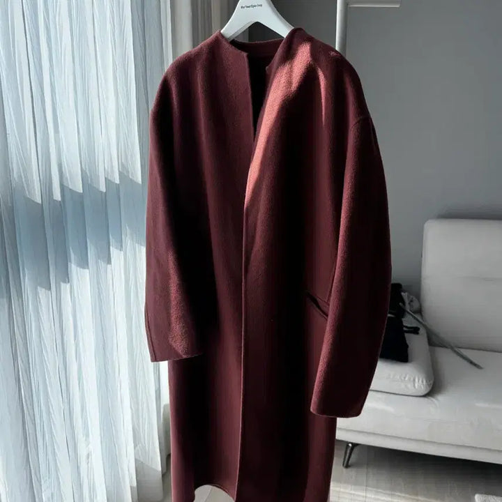 [BUNJANG] Nice Club No Collar Coat (Size 55/66) / 나이스클럽 노카라 코트 (사이즈 55 / 66까지 가능 )