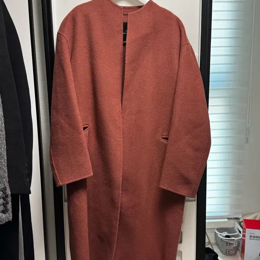 [BUNJANG] Nice Club No Collar Coat (Size 55/66) / 나이스클럽 노카라 코트 (사이즈 55 / 66까지 가능 )