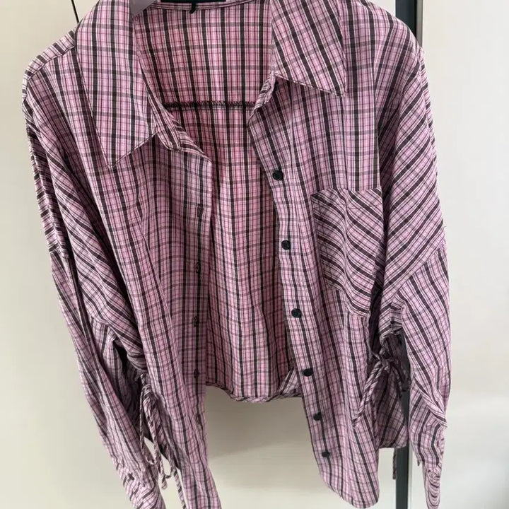[SOLD OUT] 자라 zara 멀티포지션 체크셔츠 로즈핑크 2190/530/046 S