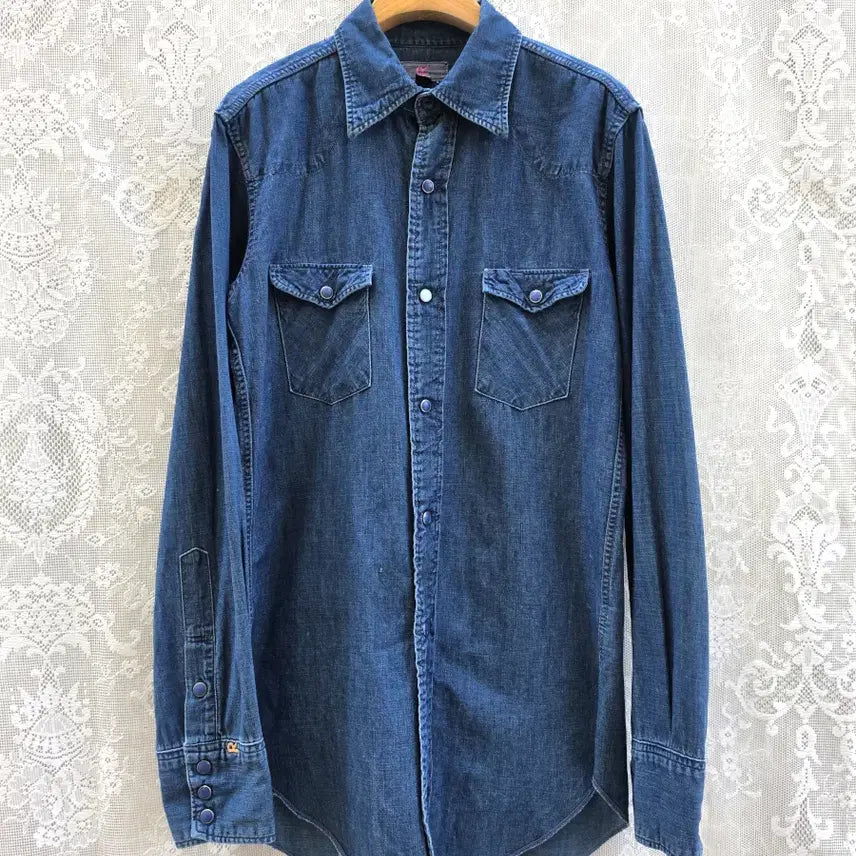 [BUNJANG] 45rpm Indigo Dyed Chambray Western Shirt / 45rpm (made in japan)