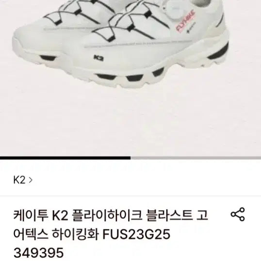 [SOLD OUT] K2 플라이하이크 등산화 고어텍스 250