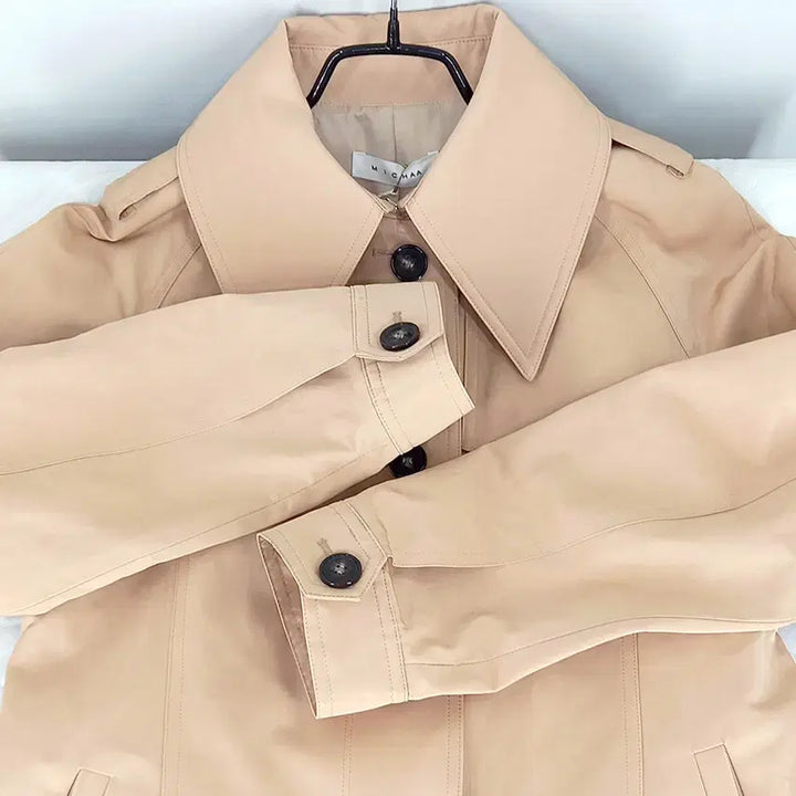 [SOLD OUT] 미샤 여성 춘추 벨트 트렌치코트 살구베이지85 (HU43428)