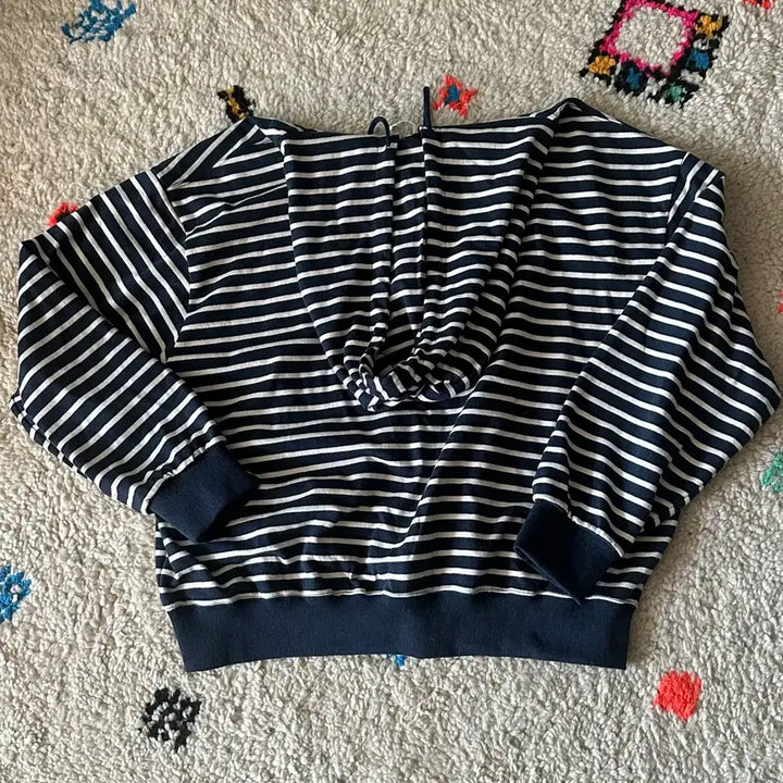 [BUNJANG] Dear My Dear Stripe Hooded Zip-up / (새상품) 디어마이디어 디어아플리케 스트라이프 후드 집업