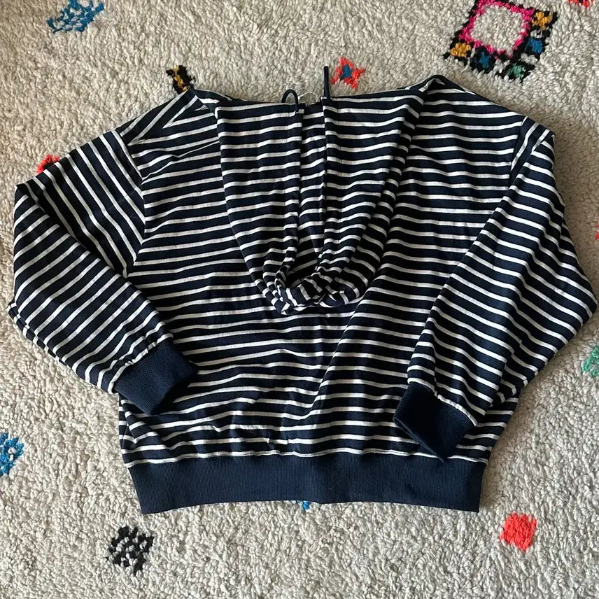 [BUNJANG] Dear My Dear Stripe Hooded Zip-up / (새상품) 디어마이디어 디어아플리케 스트라이프 후드 집업