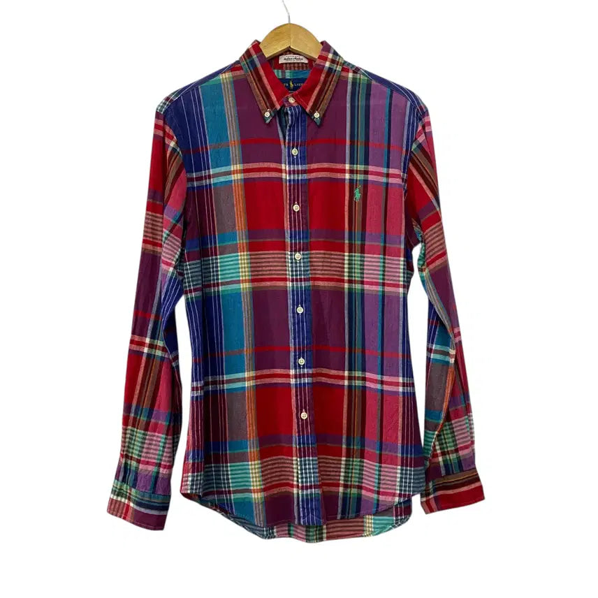 [BUNJANG] Polo Ralph Lauren Indian Checkered Long Sleeve Shirt (M) / 342. 폴로 랄프로렌 인도산 체크 긴팔셔츠 (M)