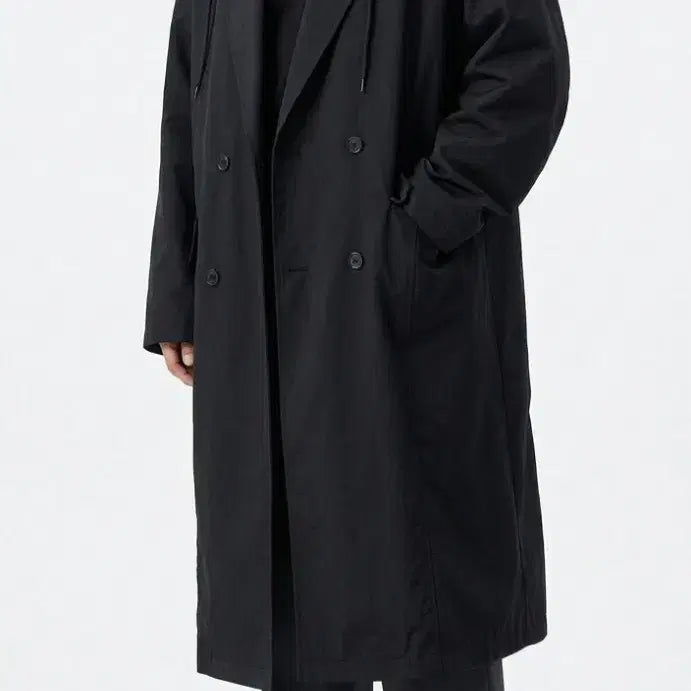 [BUNJANG] Juun.J 21SS Detachable Hood Black Trench Coat / [46] 준지(Juun.J) 21SS 후드 탈착 블랙 트렌치 코트
