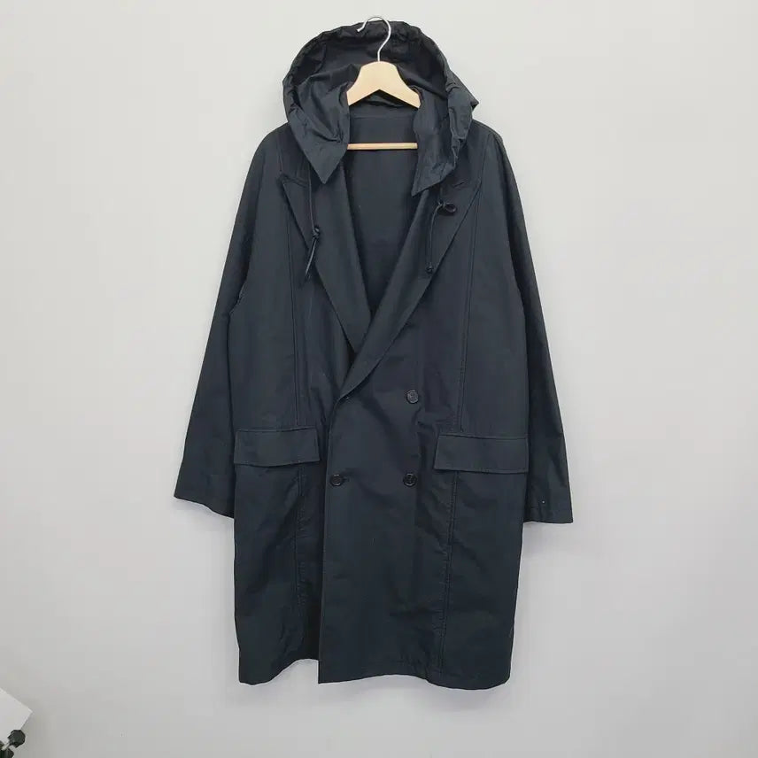 [BUNJANG] Juun.J 21SS Detachable Hood Black Trench Coat / [46] 준지(Juun.J) 21SS 후드 탈착 블랙 트렌치 코트