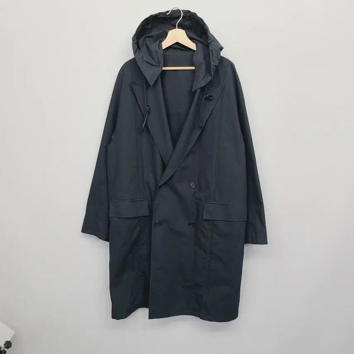 [BUNJANG] Juun.J 21SS Detachable Hood Black Trench Coat / [46] 준지(Juun.J) 21SS 후드 탈착 블랙 트렌치 코트