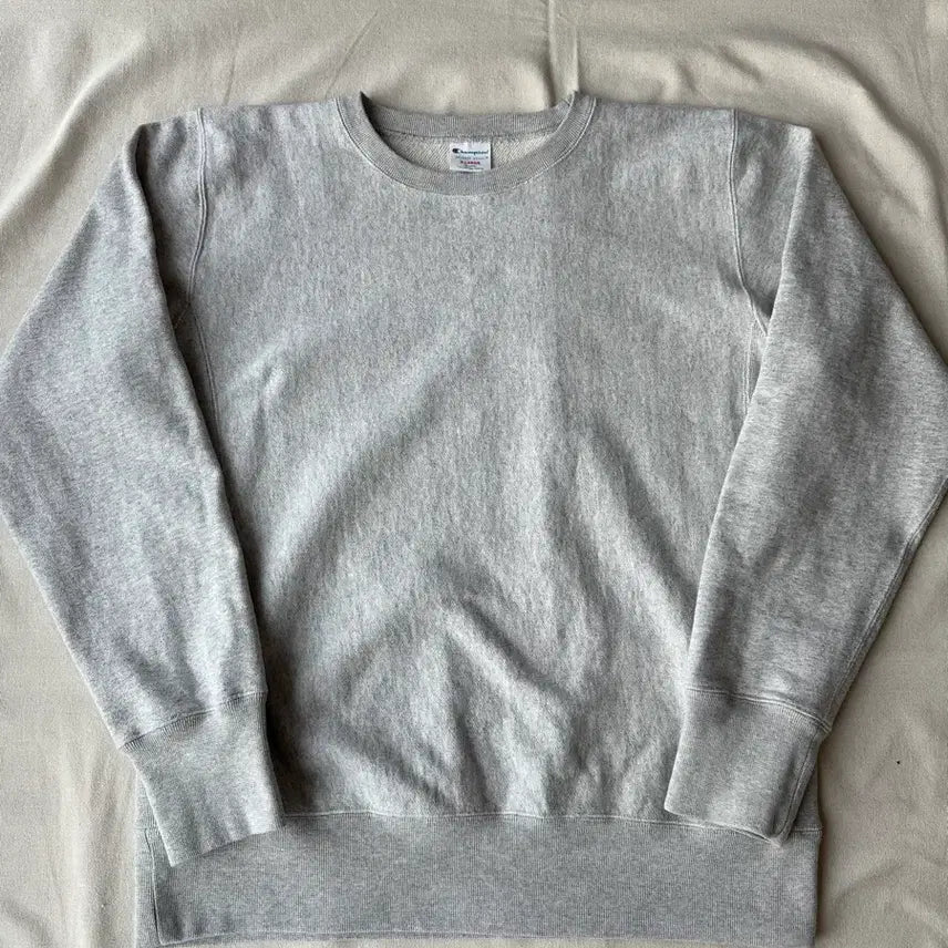 [BUNJANG] Champion Japan Reverse Weave Oatmeal Grey Sweatshirt XL / 챔피온 재팬 리버스위브 무지 그레이 오트밀 스웻셔츠 XL