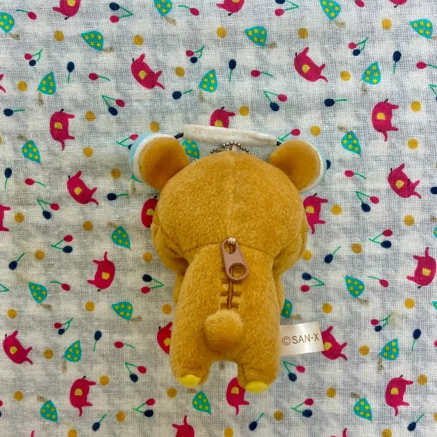 [BUNJANG] Rilakkuma Drooling Headset Clip Doll Keyring / 고전 침 흘리면서 눈 감은 헤드셋 리락쿠마 집게 인형 키링