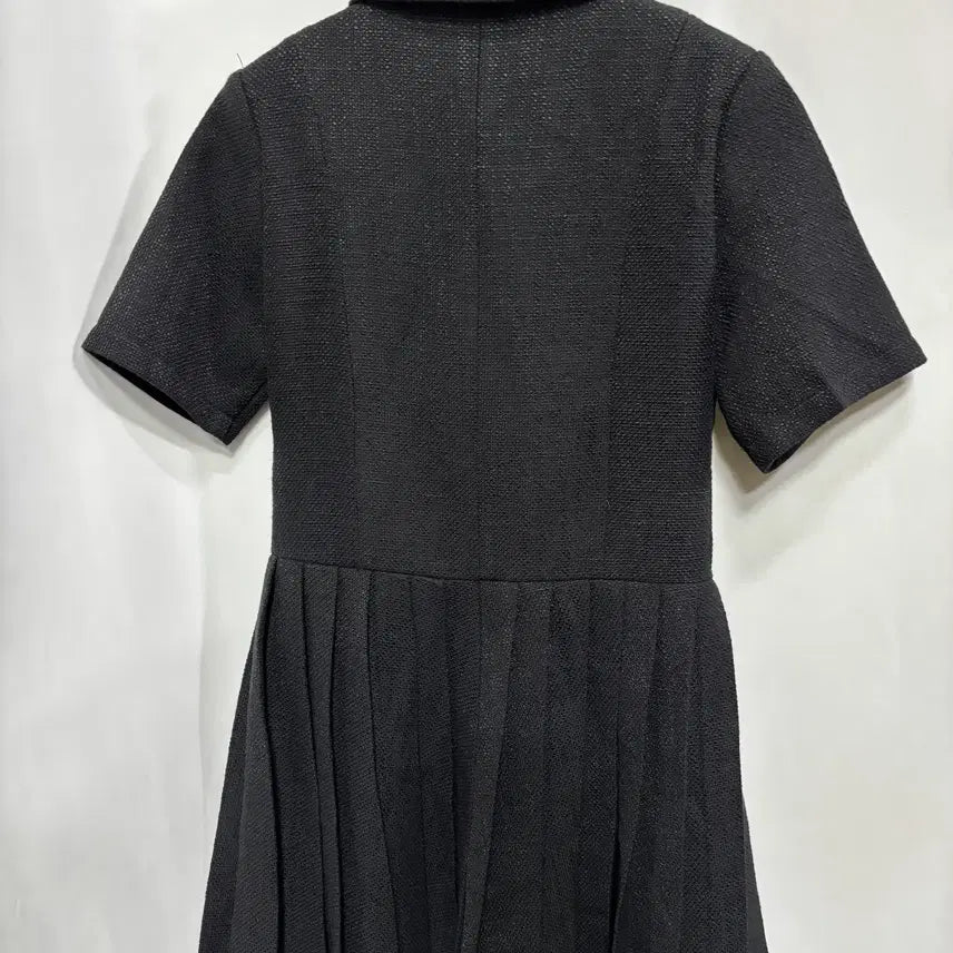 [BUNJANG] Attrangs Tweed Double Breasted Pleated Dress S / 아뜨랑스 트위드 더블브레스트 플리츠 원피스 S