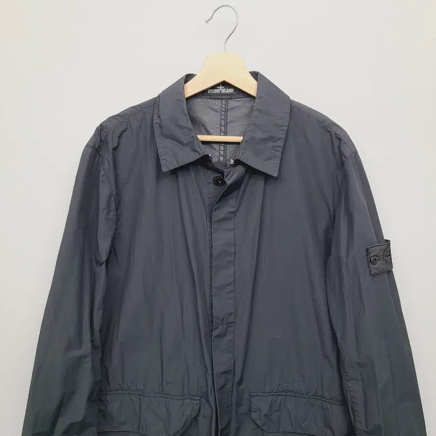 [BUNJANG] Stone Island Shadow Project Naslan Light Watro Mac Coat Black / [L] 스톤아일랜드 쉐도우 프로젝트 나슬란 라이트 와트로 맥코트 블랙
