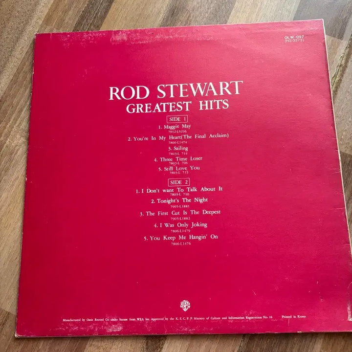 [BUNJANG] Rod Stewart Greatest Hits LP Vinyl Record / 로드 스튜어트 Greatest Hits LP 음반