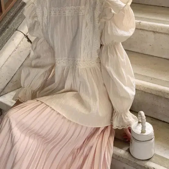[BUNJANG] Vicinie Pleated Skirt Pink / 바이씨니 공작스커트 핑크